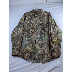 Wrangler Rugged Wear Mens 2X Advantage Timber Camo Long Sleeve Button Down Shirt